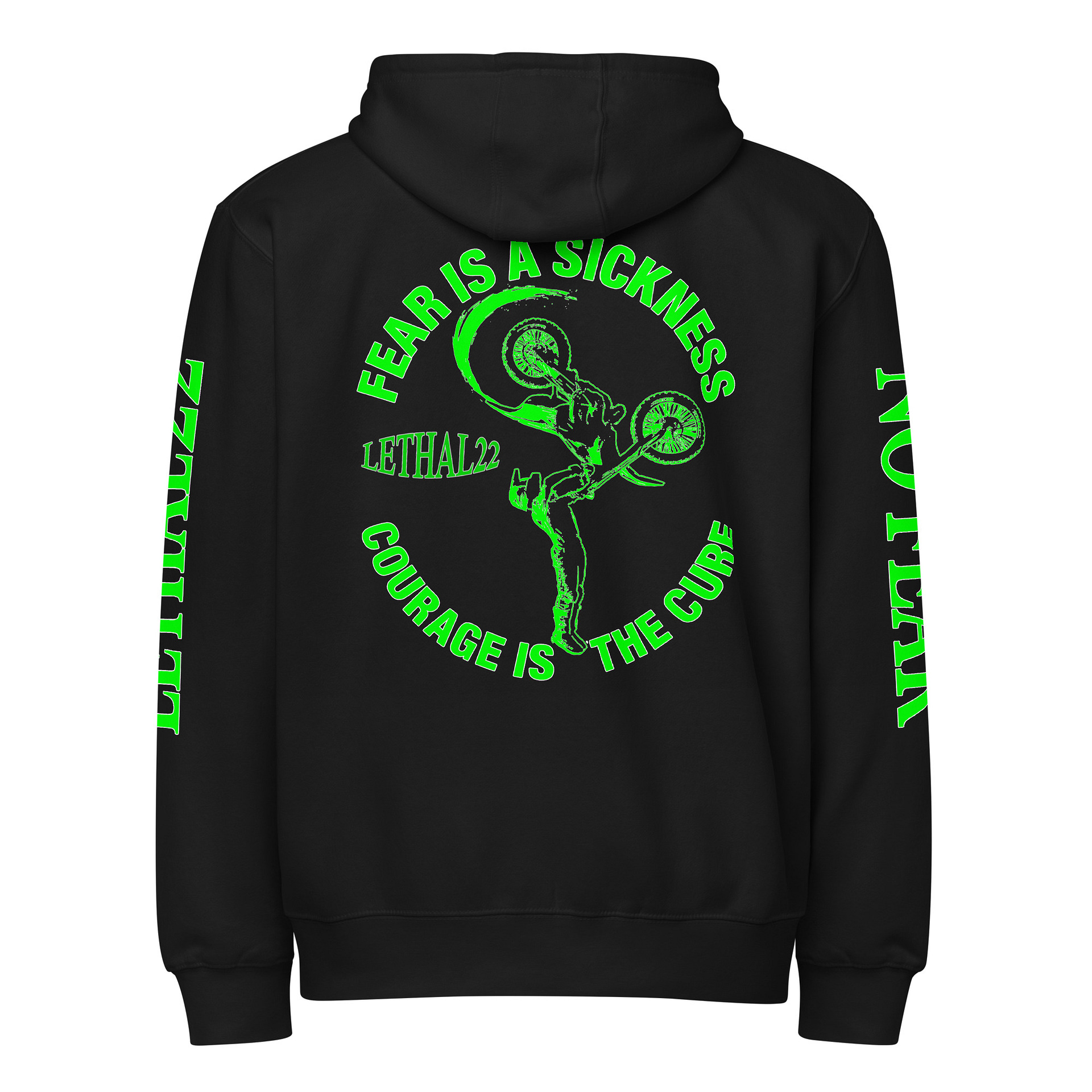 “No Fear Love’s Here” – Fear Is a Sickness hoodie - Image 2