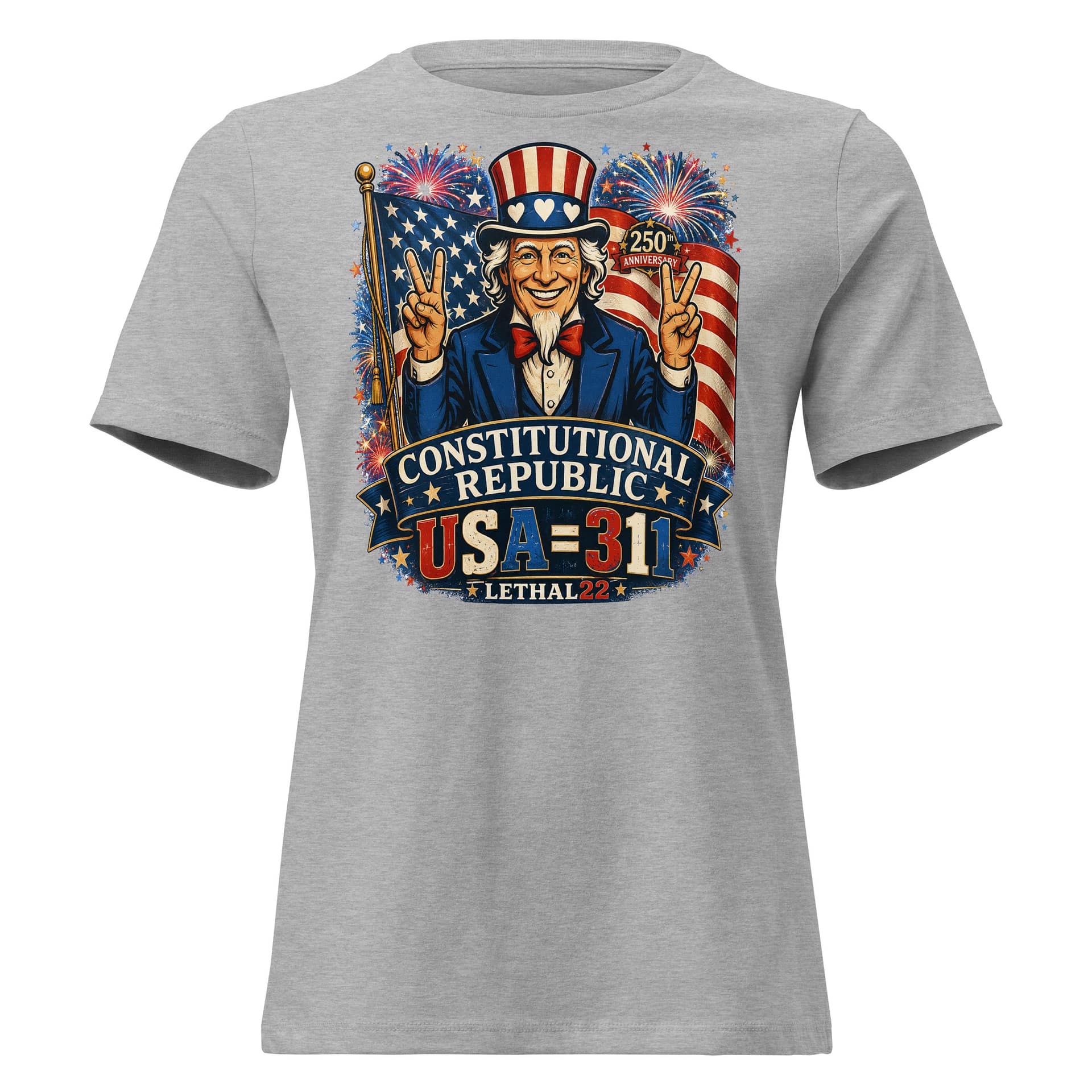 Uncle Sam USA=32=5 - Ladies T - Image 7