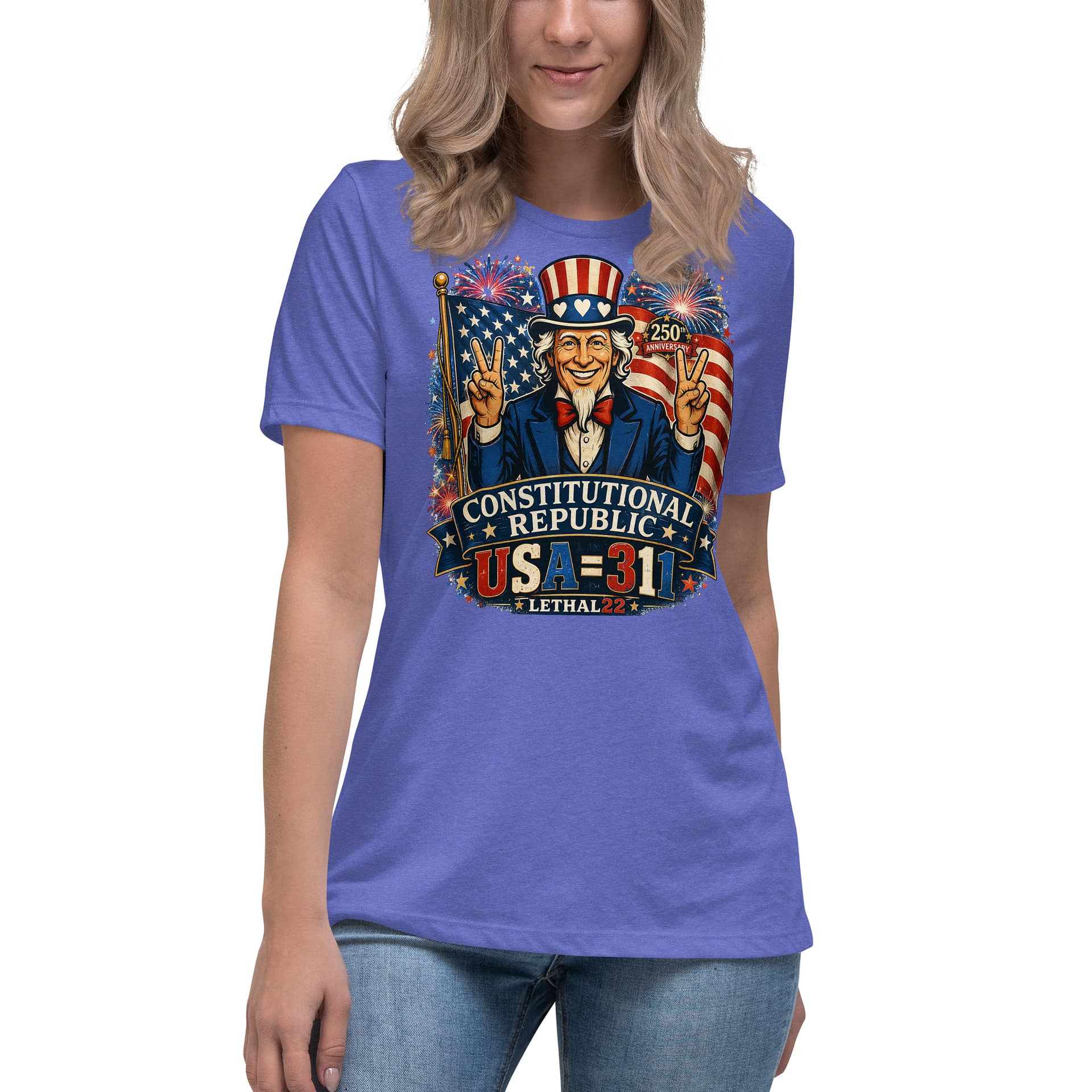 Uncle Sam USA=32=5 - Ladies T - Image 10