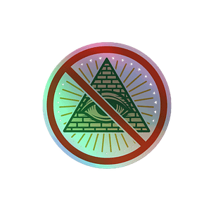 NO EYE ON ME — 4" Holographic Vinyl Sticker