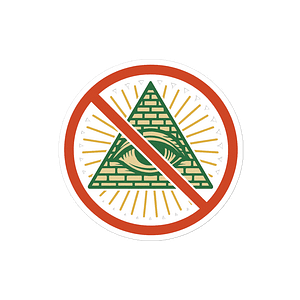 NO EYE ON ME — 4" Sticker